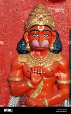 The Monkey God Hanuman! A Glimpse into Colonial India Through Vivid Colors and Divine Narrative.